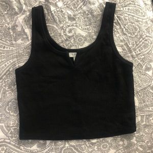 Topshop Black Crop Top